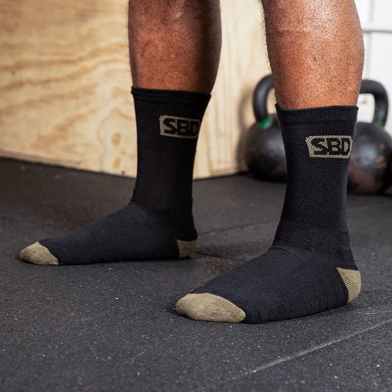 SBD Black With Green Sports Socks (Endure Range 2020)