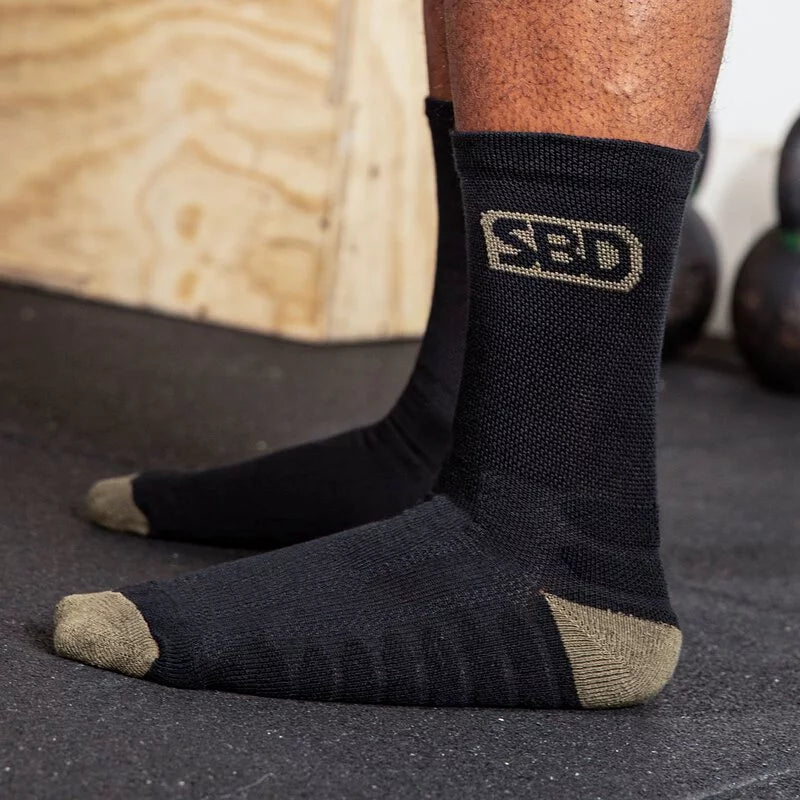 SBD Black With Green Sports Socks (Endure Range 2020)