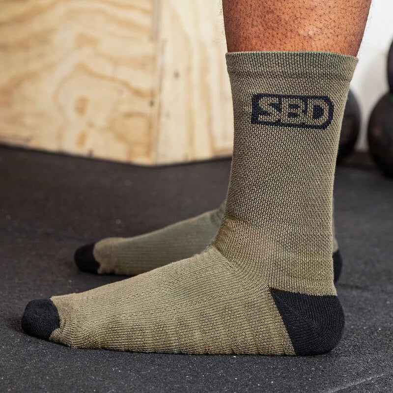 SBD Green With Black Sports Socks (Endure Range 2020)